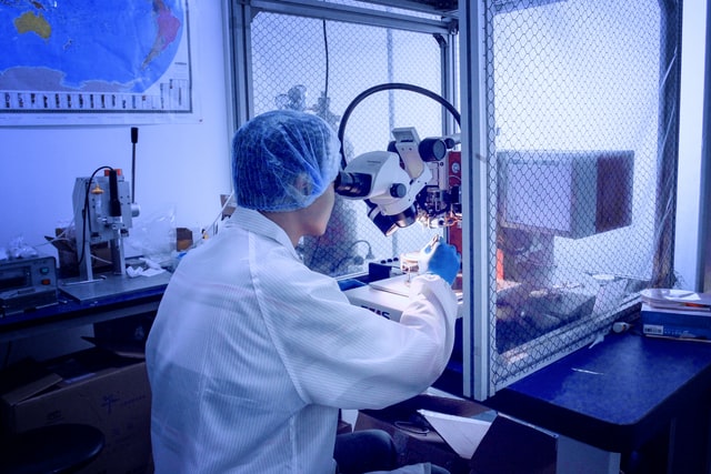 researcher working in a lab
